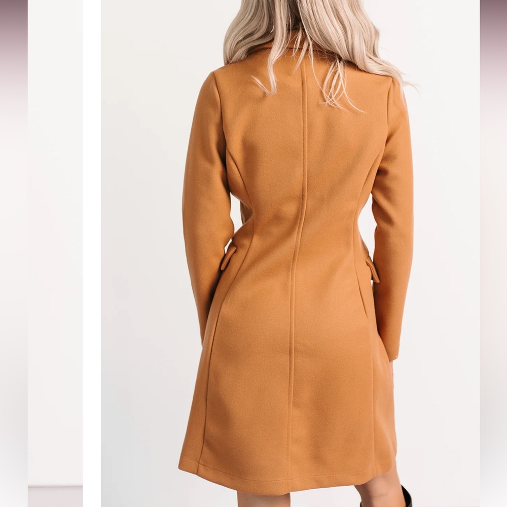 NanaMacs Tan Double-Breasted Coat - Picture 4 of 6